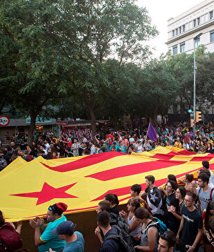 Manifestación por la Diada de 2019 en Barcelona |  EFE