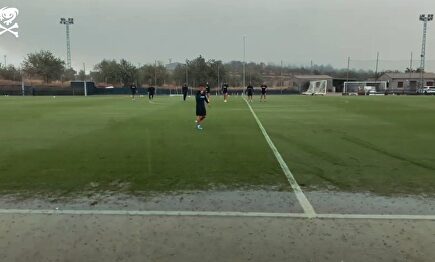 El Levante practica 'piscinazos' para el Bernabéu