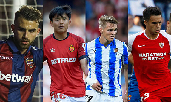 Los cuatro cedidos a equipos de la Liga Santander. |  Collage