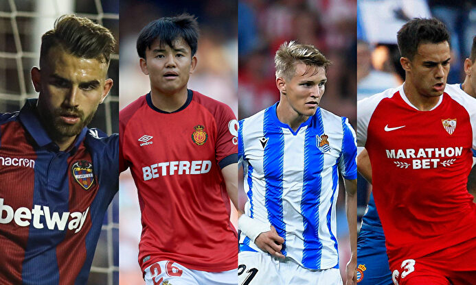 Los cuatro cedidos a equipos de la Liga Santander. |  Collage