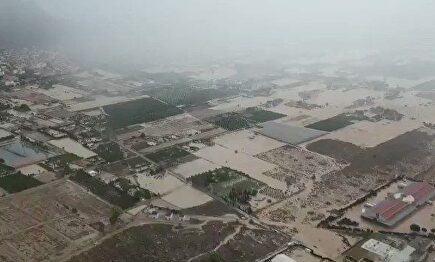 La espectacular inundación de Orihuela, desde el aire
