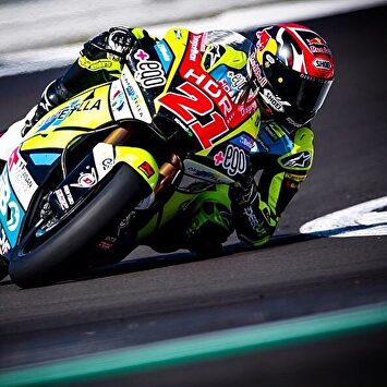 El piloto italiano sobre el trazado de San Marino |  Twitter Di Giannantonio