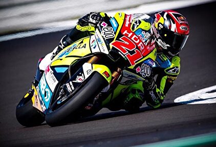 El piloto italiano sobre el trazado de San Marino |  Twitter Di Giannantonio