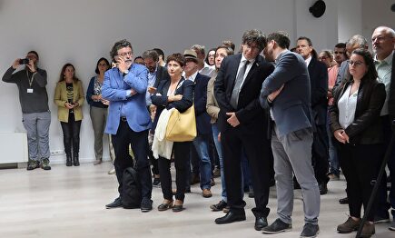 El expresidente catalán Carles Puigdemont durante el acto de la Diada celebrado este jueves en Bruselas (Bélgica). |  EFE