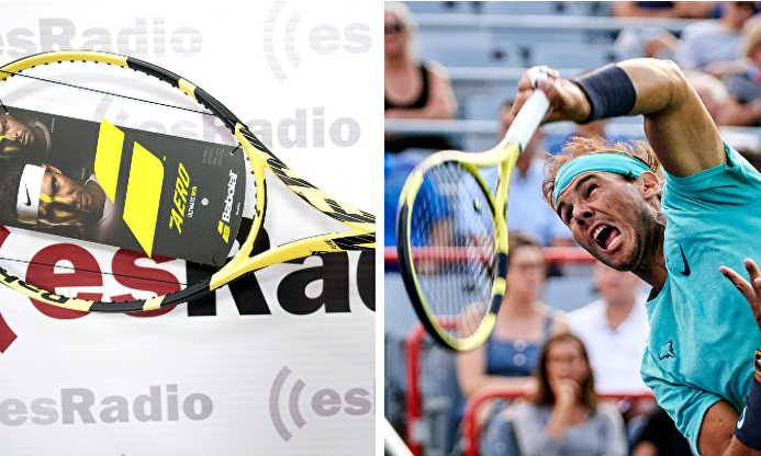 Rafa Nadal y su raqueta en esRadio |  Libertad Digital / Cordon Press