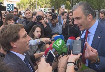 Momento de la discusión entre Almeida y Ortega Smith |  Imagen TV