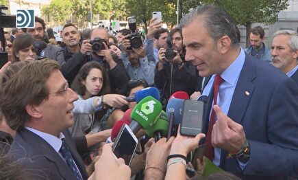 Momento de la discusión entre Almeida y Ortega Smith |  Imagen TV