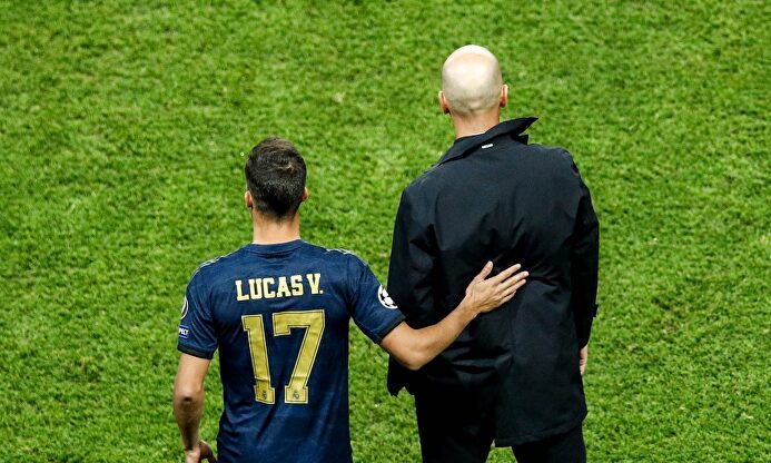 Zidane y Lucas Vázquez en el Parque de los Príncipes |  EFE