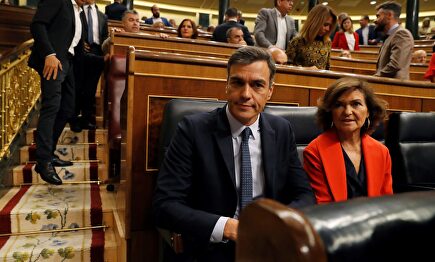 El presidente del Gobierno en funciones, Pedro Sánchez, la semana pasada en el Congreso |  EFE