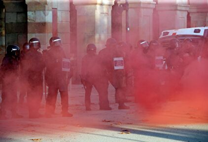 Los mossos actuando el día de la Diada. |  EFE