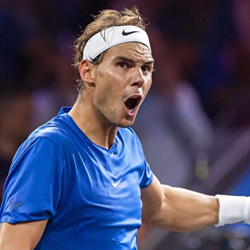 Rafa Nadal, durante la Laver Cup en Ginebra. |  EFE