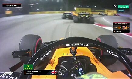 El infortunio de Carlos Sainz en Singapur: pinchazo en la primera vuelta