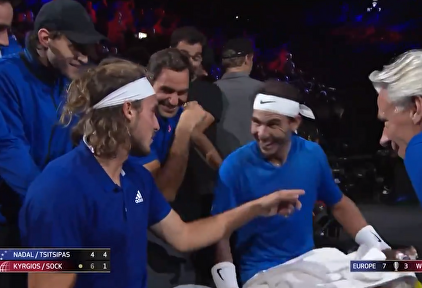 El momento más gracioso de la Laver Cup: el lío de señas entre Nadal y Tsitsipas 