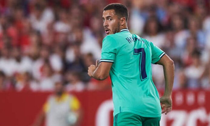 Hazard, con el Real Madrid. |  EFE