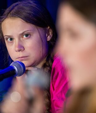 La joven sueca Greta Thunberg participó en la Cumbre de Acción Climática ayer lunes |  EFE
