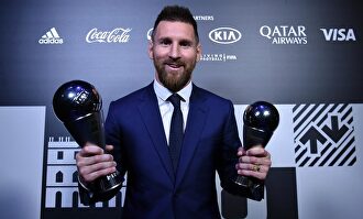 Leo Messi, cuando recibió el premio The Best. |  Archivo