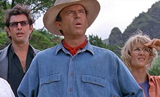 Laura Dern, Sam Neill y Jeff Goldblum en 'Jurassic Park' |  Archivo