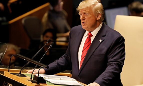 Donald Trump, ante la Asamblea General de la ONU. |  EFE