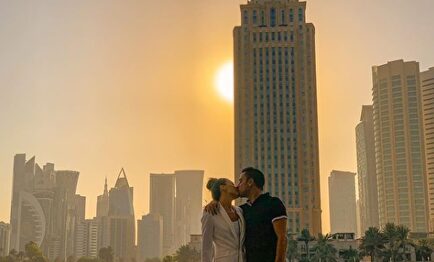 El matrimonio, feliz y despreocupado en Doha |  Instagram