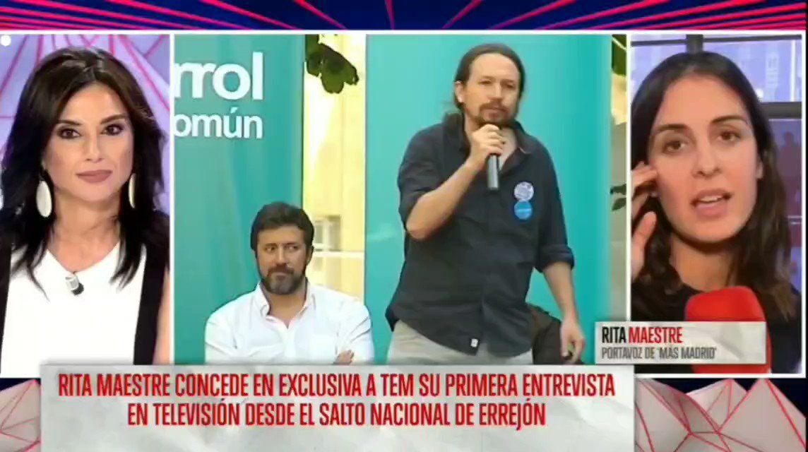 Rita Maestre protagoniza un momento ¡tierra, trágame! en pleno directo