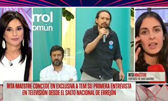 Rita Maestre protagoniza un momento ¡tierra, trágame! en pleno directo 