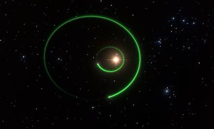 Recreación artística del exoplaneta gigante que orbita la estrella enana GJ 3512. / ICE
