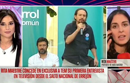 Rita Maestre protagoniza un momento ¡tierra, trágame! en pleno directo 