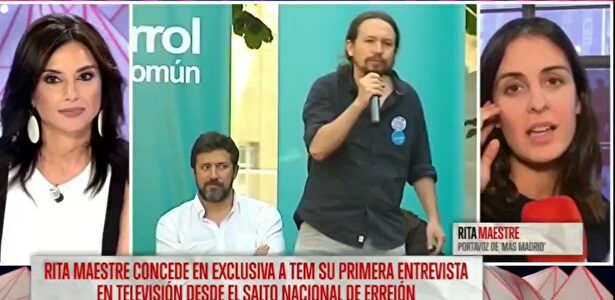 Rita Maestre protagoniza un momento ¡tierra, trágame! en pleno directo