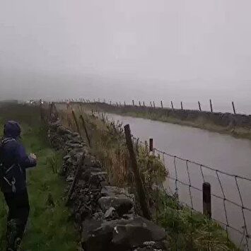 Increíble el estado de la carretera durante el Mundial de Ciclismo