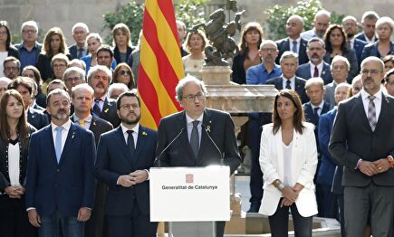 Quim Torra en los actos por el aniversario del 1-O |  EFE