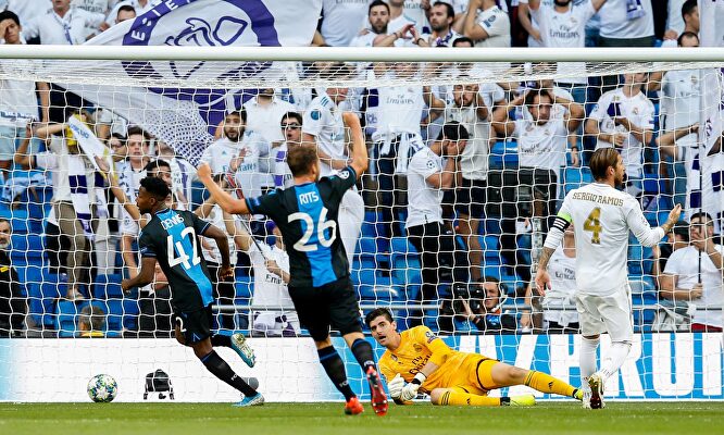El Brujas celebra su primer gol ante el Real Madrid. |  Cordon Press