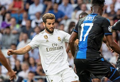 Nacho Fernández, durante el partido de Champions contra el Brujas. | EFE