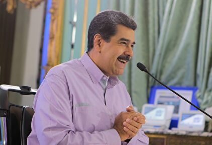 Maduro en su reunión con estudiantes. |  EFE