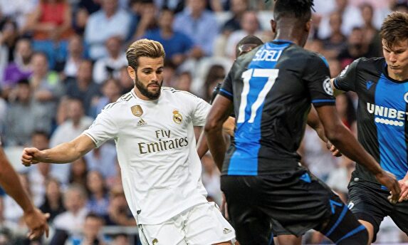 Nacho Fernández, durante el partido de Champions contra el Brujas. | EFE