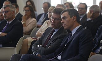 El presidente de la Xunda de Galicia, Alberto Núñez Feijóo, y el presidente del Gobierno en funciones, Pedro Sánchez, |  Beatriz Ciscar (Europa Press)