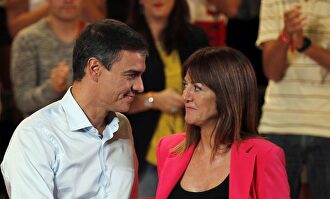 Pedro Sánchez junto a Idoia Mendia. |  EFE