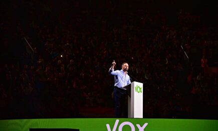 Santiago Abascal durante el mitin de Vistalegre Plus Ultra el pasado 6 de octubre |  David Alonso Rincón