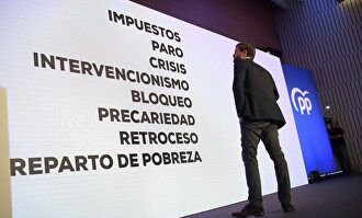 Pablo Casado durante la clausura de la convención del PP Vasco. |  EFE