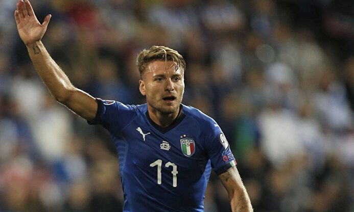 Ciro Immobile, en un partido con la selección italiana. |  Cordon Press