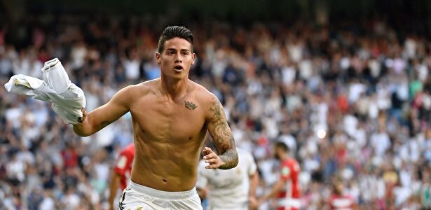 El último gol de James ante el Granada. |  Instagram James