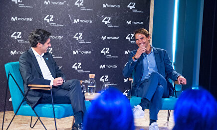 Rafa Nadal visita Telefónica para conocer el Campus 42Madrid