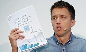El líder de Más País, Íñigo Errejón, durante la presentación de su programa electoral, este viernes en Madrid. |  EFE