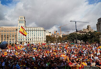 Manifestación en Barcelona el pasado 12 de octubre. | EFE