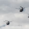 Helicópteros Chinook y Tigre.