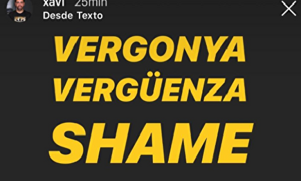 La frase de Xavi en Instagram. |  Archivo