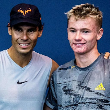 Rafa Nadal con Barney Fitzpatrick. |  Twitter