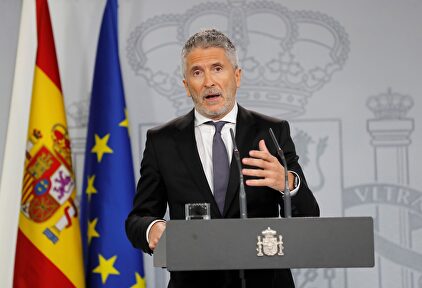 Grande Marlaska, durante la rueda de prensa. |  EFE