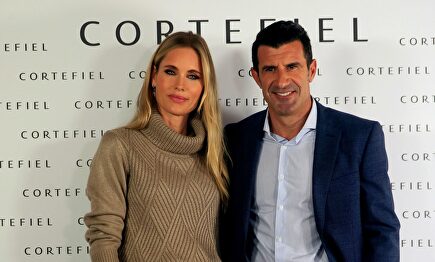 Luis Figo, junto a su mujer Helen Svedin | EFE