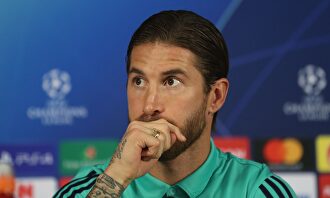 Sergio Ramos comparece ante los medios en sala de prensa del Ali Sami Yen. |  EFE