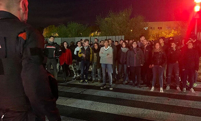 Los separatistas durante el acto. |  Europa Press